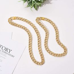 designer necklace Chain Necklace mens accessories hiphop full diamond Cuba inlaid diamond gold necklace hip hop Jewellery