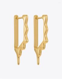 Hoop Earrings ENFASHION Melted For Women Pendientes Mujer Piercing Earings Gold Color Fashion Jewelry Birthday Gift E2214006092506