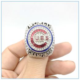 Baez Rizzo Bryant Zobrist 2016 Cubs World Baseball Championship Ring Souvenir Men Fan Gift 2019 whole Drop 8909995