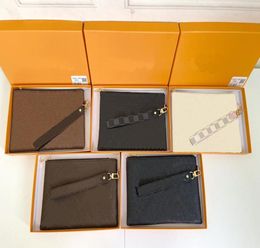 Hand Wallet Clutch Bag Men Women Universal Coin Purse With Orange Box Canvas Single Zipper Wallet 634479701137