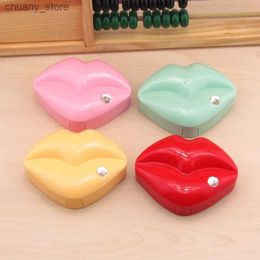 Sunglasses Cases Lymouko Fashion New Design Sexy Lips Pocket Contact Lens Case for Lovers with Mirror Lenses Box Y240416