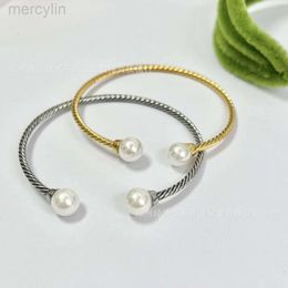 2024 Designer David Yumans Yurma Jewelry Bracelet Xx Fashionable and Popular Pearl Open Bracelet Twisted Thread Handicraft Quick Sale