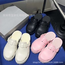 High Version c Family Baotou Thick Sole Half Slipper 2024 Summer New Fashion Casual Beach Slippers for Outdoor Wear