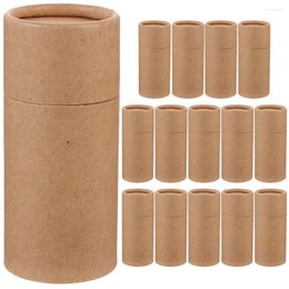 Storage Bottles 15 Pcs Tea Container Essential Oil Bottle Paper Tube Box Kraft Gift Packaging Jar Can