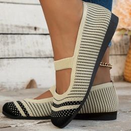 Dress Shoes Women's Spring Autumn Net Surface Soft Sole Comfortable Mother Cover Foot Shallow Mouth Breathable Casual