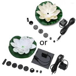 Garden Decorations Solar Fountain Lotus Floating Landscaping Aerator Spraying