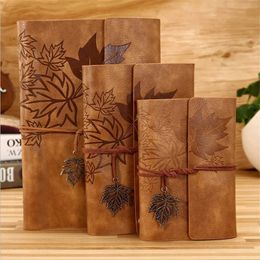 A5 A6 A7 Travelers Vintage Notebook PU Leather Blank Kraft Diary Note Book Journal Sketchbook Stationery School Office Supplies 240415