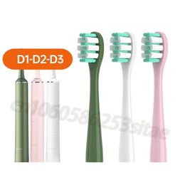 Replacement Brush Heads For Showsee D1/D2/D3 Electric Toothbrush Smart Brush Heads DuPont Nozzles Soft Bristle Nozzles With Caps 240403