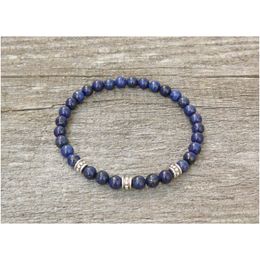 Beaded SN0326 Fashion Mens 6mm Beads Armband Lapis Lazi Womens eller Natural Stone Stretch smycken Drop Leverans Armband DHPQU