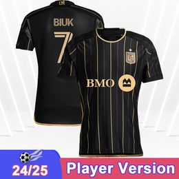 24 25 Los Angeles Mens FC LONG Player Version Soccer Jerseys ATUESTA TILLMAN ILIE ORDAZ Home Black Football Shirt Short Sleeve Adult Uniforms