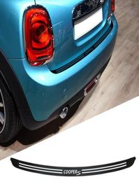 1 Piece 5D Carbon Fiber Car rear bumper Trunk load edge Protector guard Trim Decal sticker for MINI cooper clubman R55 F55 F566174089