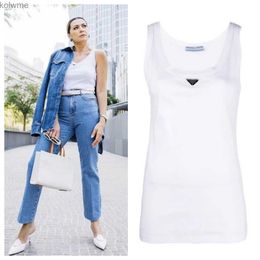 Men's Casual Shirts Womens Tops Tank Top Crop Top Summer Short Slim Navel Exposed outfit Elastic Sports Metal Badge Tanks YQ240417