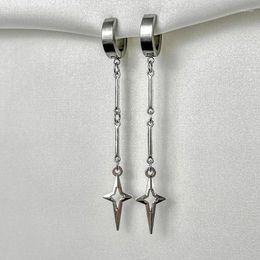 Dangle Earrings Gothic Jewellery Cross Star Drop Punk Charms Stitching Rivet For Women Korean Fashion Accessories