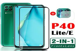 screen protect for huawei p40 lite e phone cases with camera lens Hauwei P40 P40lite Protective Film 2in1 tempered glass3587981