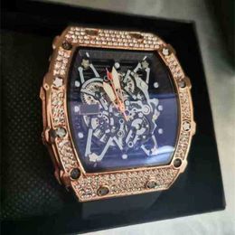 Richardmill Watch Designer Luxury Mens Wristwatch Fibre for Men Silicone Strap Sports Men's Chronograph Relogio Masculino Factory Original Logo