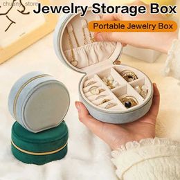 Accessories Packaging Organisers Cute Jewellery Organiser Box Smooth Velvet Luxury Designed Storage Boxes Earrings Ring Necklace Display Case Y240417