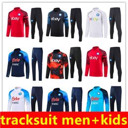 2023 2024 Napoli Football tracksuit Pre Match jacket KVARATSKHELIA OSIMHEN 24/25 SSC Naples jogging Strike Drill Soccer training suit Men Kids Futbol chandal