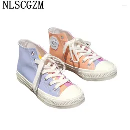 Casual Shoes Canvas Women High Top Sneakers Woman Vulcanize Kawaii For 2024 Chaussure Femme Sapatos Femininos Zapatos