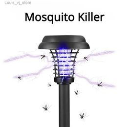 Mosquito Killer Lamps Bug Zapper Outdoor Waterproof Solar Fly Catcher Garden Well Path Backyard Landscape Fixation Device YQ240417