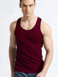 Mens Underwear Cotton Tank Top Men High Quality Bodybuilding Singlet Sleeveless Slim Fit Vest Tops 240416