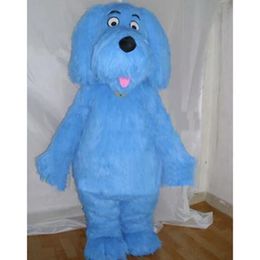 2024 High quality Blue Plush Dog Mascot Costumes Hallowen Stage Performance Activity Sales Promotion Christmas dress Costuming