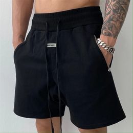 Mens Shorts High Street Retro Casual Fashion Cotton Double Zipper Five Point Pants Summer Sports Fitness Loose 240417