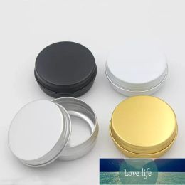 Practical 1Oz/30ml Aluminium Cosmetic Bottle Screw Lid Round Aluminium Jar Cans Makeup Empty Lip Balm Cosmetics Container