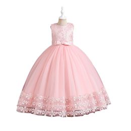 Mädchenkleider Kindersticked Prinzessin Kleid Girls 'Mode flauschiger Kleid Bankett Abschluss Zeremonie Performance Kleid