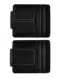 Wallets Cattle Male Real Leather Cash Bill Holder Magnet Money Clip Slim Mini Handy Wallet Front Pocket Purse For Men 1017b9072828