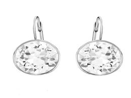 1111 Bella Dangle Earrings made with Austrian Crystal for Ladies Silver Plated Round Drop Earings Christmas Bijoux Gift7350793