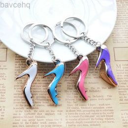 Keychains Lanyards 1PCS Cute cartoon keychain high heel key ring chain bag pendant car pendant For Women Jewelry YS-253 d240417