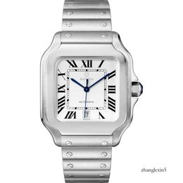 Business Automatic Lovers Watch مصنوعة من الفولاذ المقاوم للصدأ الممتاز Baked Blue Watch Needle Sapphire Lens