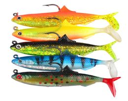 10PCS Mixed Colour Fishing Bionic Soft Baits 105cm 21g Soft Lead Fishing Lures Wobblers Artificial Silicone Baits1701150