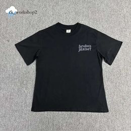 Break Planet Shirt Top Quality BP Shirts Casual Simple Classic Foam Logo Printing Broken Planet Shirt High Quality Cotton Sleeve Embroidery T-Shirt Tee 155