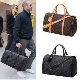 luxury fashion men women high-quality pu leather travel duffle bags brand designer luggage handbags large capacity sport bag size 55CM
