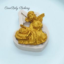 Baking Moulds Angel Mother Baby Silicone Fondant Molds Cake Decorating Tools Soap Resin Chocolate Candy Dessert Cupcake Kitchen Mould