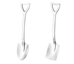 Stainless Steel Spoon Mini Shovel Shape Coffee Ice Cream Desserts Scoop Fruits Watermelon Square Cusp Head Ladle 1 9dh G22905923