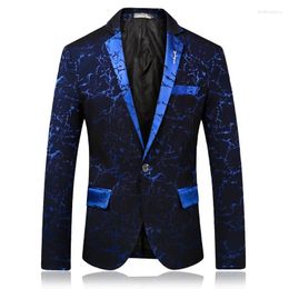 Men's Suits 2024 Men Spring High Quality Leisure Printing Business Suit/Male Slim Fit Fashion Tuxedo Casual Blazers Jacket Size S-3XL