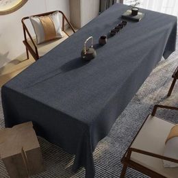 Table Cloth Chinese Classical Cotton Linen Tablecloth Fabric Waterproof Tea Solid Colour Tablecl W6S2756