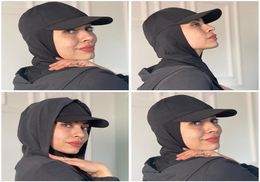 Scarves Turkish Sporty Luxurious Cap Hijab Hat On Instant Hijabs Muslim Ready To Wear Headscarf Wraps Chiffon Scarf Bandana Underc1422380