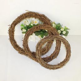 Decorative Flowers Tufu Vine Weaving Flower Ring Christmas DIY Shop Decoration Accessories Products Door 1PC