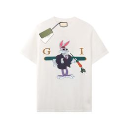 Men's T Shirts Designer Cartoon rabbit printed couple top for men and women luxury Loose casual short sleeved T-shirt with printed classic style