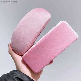 Sunglasses Cases New Pink Suede Glasses Case Fashion Simple Glasses Storage Box Portable Myopia Sunglasses Acetate Mirror Glasses Storage Box Y240416