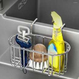 Kitchen Storage Hanging Sink Organiser Compact Sponge Holder For Double Bowl Sinks Movable Waterproof Caddy No