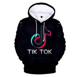 TIK TOK TOK STAMPA 3D WOMENMEN felpe con cappuccio di felpe harajuku Streetwear Hip Hop Pullover Giacca con cappuccio con cappuccio femmina tracce una tracce unisex tops9168891