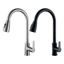 Bathroom Sink Faucets Pull-Out Water Tap Faucet 2 Sprayer Modes 360° Rotation And Cold Mixer Countertop Stainless Steel