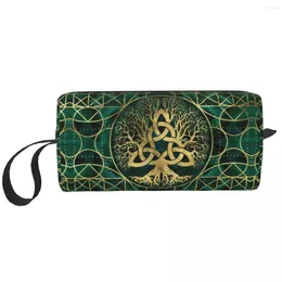 Storage Bags Travel Tree Of Life With Triquetra Toiletry Bag Fashion Vikings Makeup Cosmetic Organizer Women Beauty Dopp Kit Case
