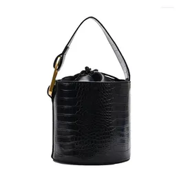 Bag Shoulder Crossbody For Women Fashion Youth Handbag PU Leather Designer Female High Quality Crocodile Pattern Black