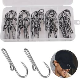 Fishing Hooks 40Pcs Fish Hook Hat Clip Custom Coloured Gold/Black For Cap Money/Tie Clasp Drop Delivery Sports Outdoors Othye