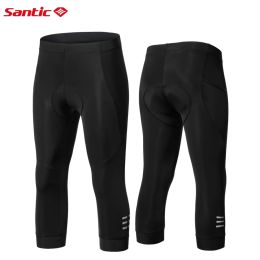 Pants Santic Men Summer Cycling Pants Mountain Bike Cycle Jersey Cropped Pants Shorts Reflective Tight WM1C05131H